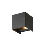 D'Lite Applique Murale Elingen Aluminium Noir Up & Down 4.9W 480lm - 830 Blanc Chaud | IP65