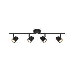 D'Lite Plafonnier Trop Métal Sablonneux Noir| Convient Pour 4x GU10