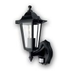 D'Lite Applique Murale Helora Noir | IP44 - Convient pour 1x E27 - Détecteur De Mouvement