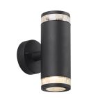 Nordlux Birk Applique Murale Aluminium Noir | IP44 - Convient pour 2x GU10