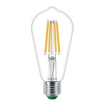 Philips MASTER LED Ampoule Ultra Efficient E27 Poire Claire 4W 840lm - 827 Blanc Très Chaud | Équivalent 60W