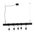 Eglo Suspension Luminaire Townshend-B Acier Noir | IP20 - Convient pour 5x E27 