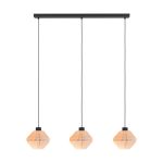 Eglo Suspension Luminaire Midsumer Acier Noir | IP20 - Convient pour 3x E27 