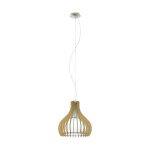 Eglo Suspension Luminaire Tindori Acier Nickel Satiné | IP20 - Convient pour 1x E27 