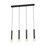 Eglo Suspension Luminaire Corteva Acier Noir | IP20 - Convient pour 4x E27 