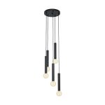 Eglo Suspension Luminaire Corteva Acier Noir | IP20 - Convient pour 5x E27 