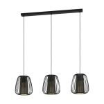 Eglo Suspension Luminaire Curasao Acier Noir | IP20 - Convient pour 3x E27 