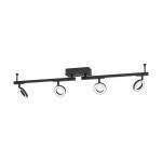 Eglo Plafonnier Cardillio 2 Aluminium Acier Noir 3.2W 400lm - 830 Blanc Chaud | IP20 