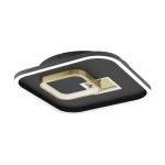 Eglo Mur et Plafonnier Tiriolo Acier Noir Dorée 16.2W 2100lm - 840 Blanc Froid | IP20 