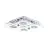 Eglo Plafonnier Cabo Acier Inoxydable Chrome 4x2.8W 4x250lm - 830 Blanc Chaud | IP20 - Incl. 4x GU10