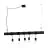 Eglo Suspension Luminaire Townshend-B Acier Noir | IP20 - Convient pour 5x E27 