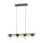 Eglo Suspension Luminaire Bailrigg Acier Bois Noir Brun | IP20 - Convient pour 4x E27 