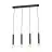 Eglo Suspension Luminaire Corteva Acier Noir | IP20 - Convient pour 4x E27 
