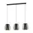 Eglo Suspension Luminaire Curasao Acier Noir | IP20 - Convient pour 3x E27 