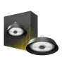 Bright Choice Highbay LED ALBIOR Acier Noir 150W 25500lm 90D - 757 Blanc Froid | IP65 - avec Détecteur de Mouvement et de Lumière 