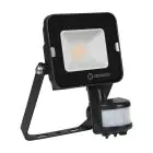 Ledvance Projecteur LED Compact Noir 10W 900lm 100D - 830 Blanc Chaud | IP65 - Symétrique - Détecteur de mouvement et de lumière