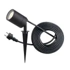 D'Lite Piquet Lumière Fuse Câble D'Alimentation Noir | IP65 - Convient pour 1x GU10 | incl. cable 2 Meter