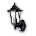 D'Lite Applique Murale Helora Noir | IP44 - Convient pour 1x E27 - Détecteur De Mouvement