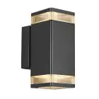 Nordlux Elm Applique Murale Aluminium Noir | IP44 - Convient pour 2x GU10