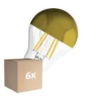 Lot 6x Osram Classic LED E27 Poire Filament Miroir Dorée 4W 400lm - 827 Blanc Très Chaud | Équivalent 35W