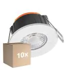 Lot 10x Ledvance Spot LED Combo Fix Aluminium Blanc 6W 600lm 60D - 827-830-840 CCT | 82mm - Diamètre 68mm - IP65