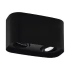 Eglo Plafond Spot Arenzano Acier Noir 9.4W 690lm - 830 Blanc Chaud | Dimmable - Convient pour GU10