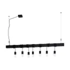 Eglo Suspension Luminaire Townshend-B Acier Noir | IP20 - Convient pour 7x E27 