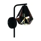 Eglo Applique Murale Carlton 4 Acier Noir Cuivre | IP20 - Convient pour 1x E27 