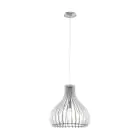 Eglo Suspension Luminaire Tindori Acier Nickel Satiné | IP20 - Convient pour 1x E27 