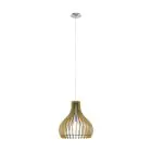Eglo Suspension Luminaire Tindori Acier Nickel Satiné | IP20 - Convient pour 1x E27 