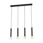 Eglo Suspension Luminaire Corteva Acier Noir | IP20 - Convient pour 4x E27 