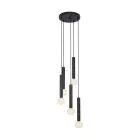 Eglo Suspension Luminaire Corteva Acier Noir | IP20 - Convient pour 5x E27 