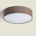 Bright Choice Plafonnier LED Rond Textile Brun | 500mm - Convient pour 3x E27 – Max 40W