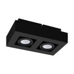 Eglo Plafond Spot Mendoza Staal Zwart 9.4W 690lm - 830 Warm Wit | Dimbaar - Geschikt voor GU10
